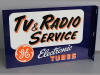 GE TUBES TV and RADIO SERVICE Sign