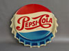 Pepsi Cola Cap Diecut Sign 